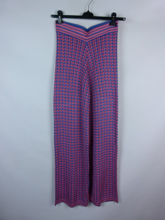 Zara dzianinowe proste spodnie wiskoza / S