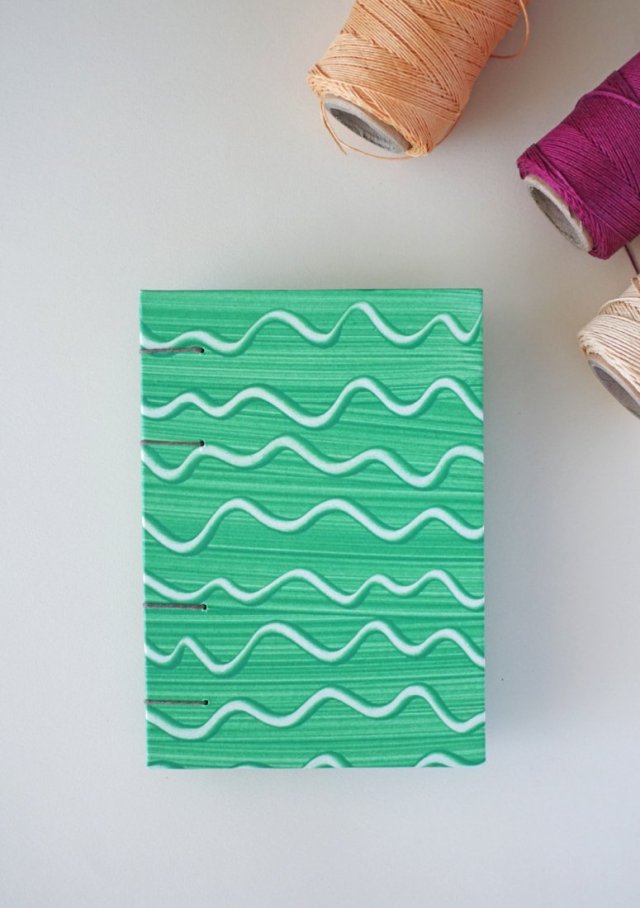 Notes - zielony seledynowy - w 100% ręcznie wykonany - szkicownik notatnik