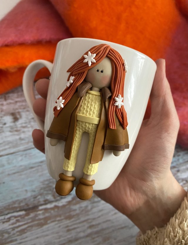 Kubek 2D z dekorem z gliny polimerowej z możliwością personalizacji