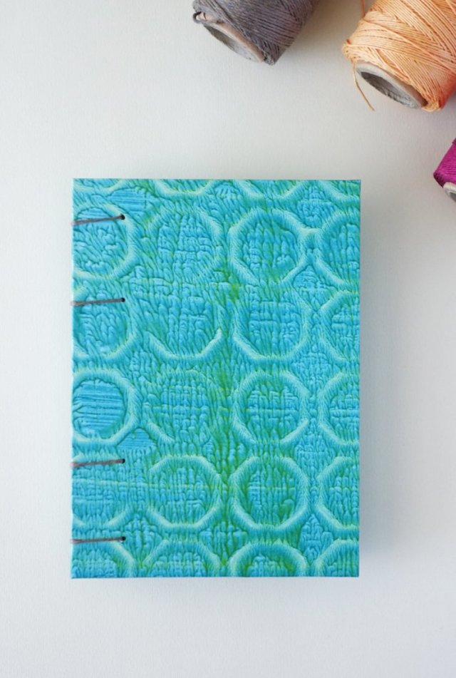 Notes - turkusowy morski - w 100% ręcznie wykonany - szkicownik notatnik