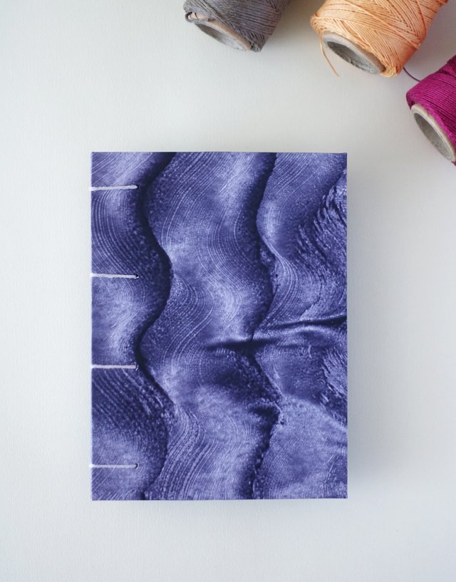 Notes - stalowy jeans szary niebieski - w 100% ręcznie wykonany - szkicownik notatnik