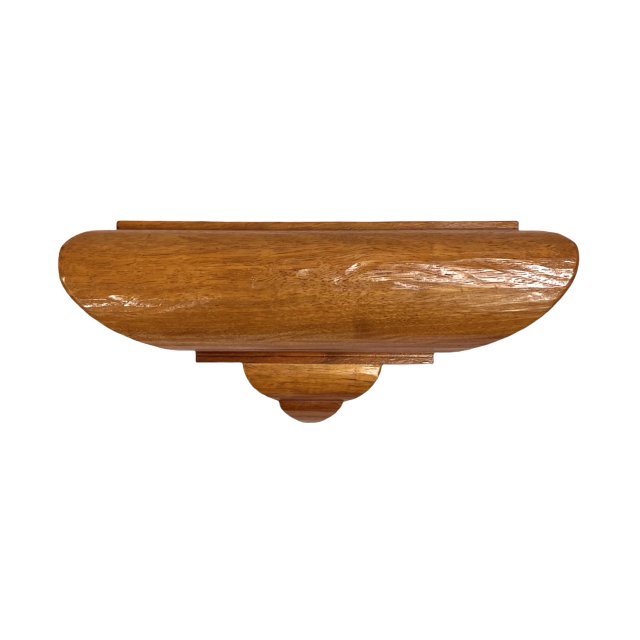 Solidna Drewniana Półka, Konsola Ścienna, Akacja, Styl Art Deco, Francja, lata 30.