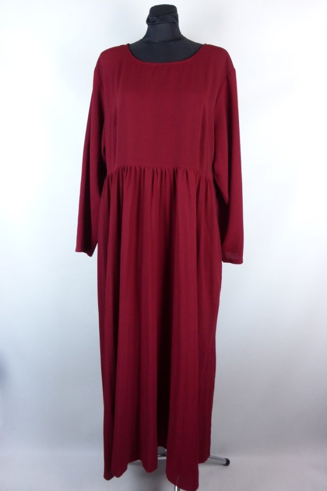 SHEIN Curve bordowa sukienka maxi / 3XL - 50