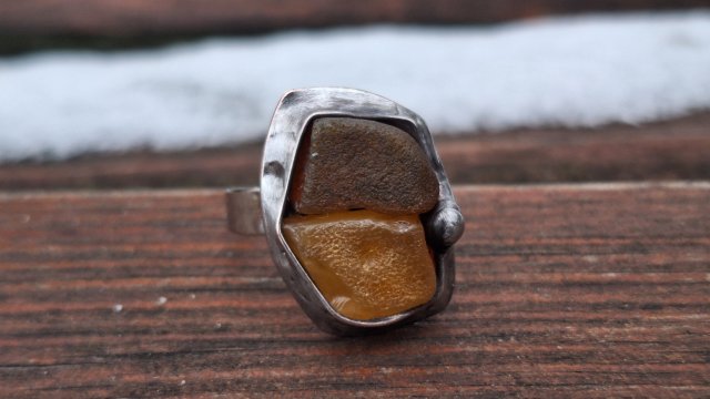 Surowy - pierścionek regulowany