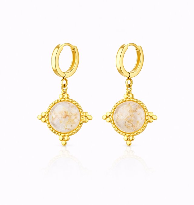 kolczyki ROYALS z kryształem górskim