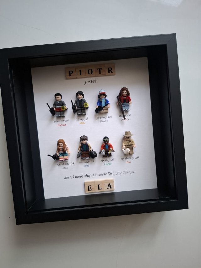 Personalizowana ramka Stranger Things walentynki, dzień taty, urodziny