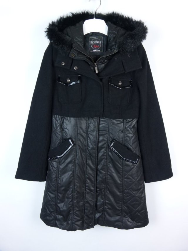 Morgan dłuższa przejściowa kurtka płaszcz z kapturem / S