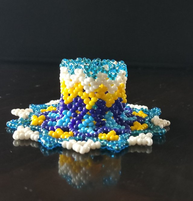 Świecznik z koralików TOHO