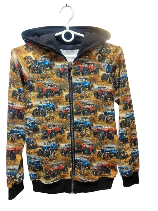 Bluza rozpinana z kapturem, traktory 140/146