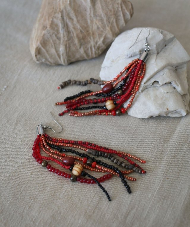 Kolczyki wiszące boho