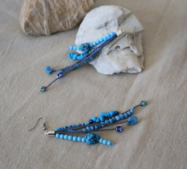 Kolczyki wiszące boho