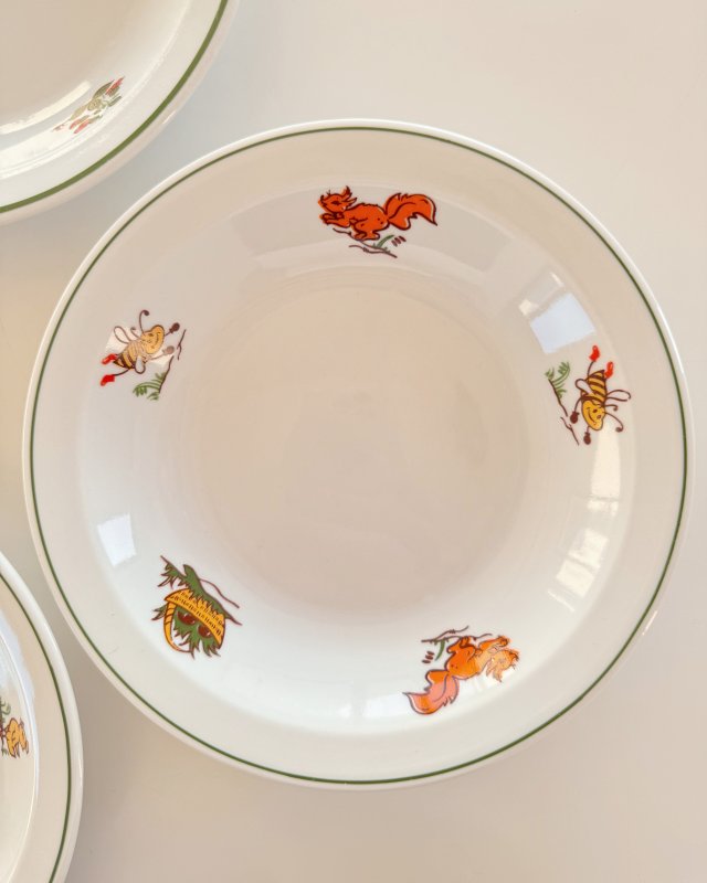 Talerz dziecięcy obiadowy na zupę, PRL