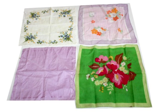 Bawełniane damskie chusteczki do nosa PRL 4szt