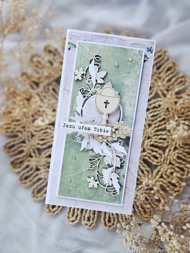 Kartka komunijna z kielichem