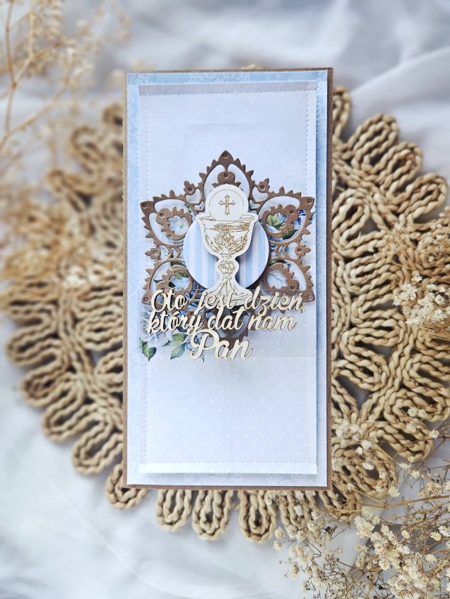 Kartka komunijna z kielichem