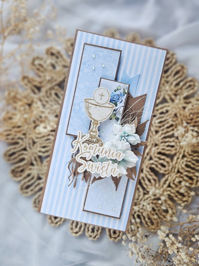 Kartka komunijna z kielichem