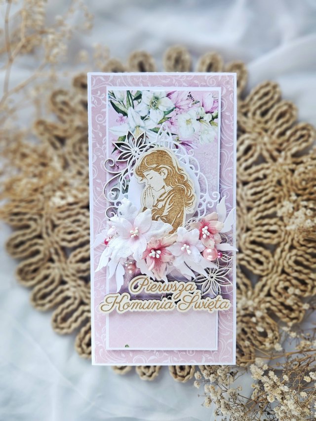 Kartka komunijna z kielichem