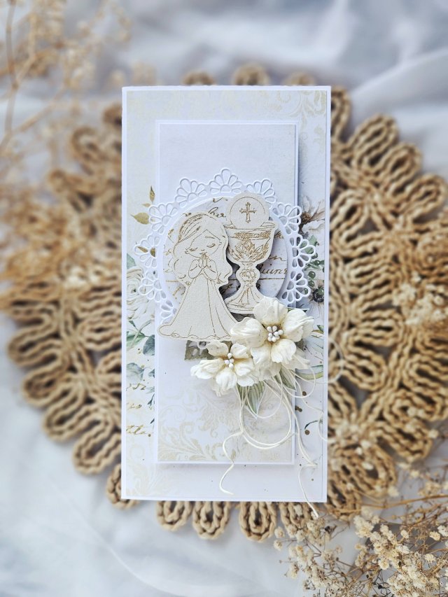 Kartka komunijna dla dziewczynki