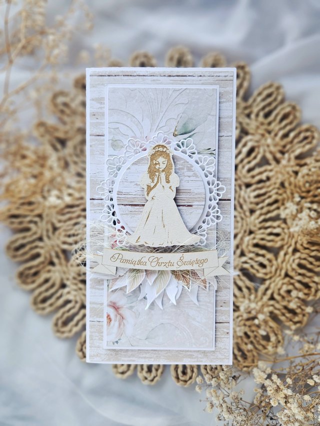 Kartka komunijna dla dziewczynki