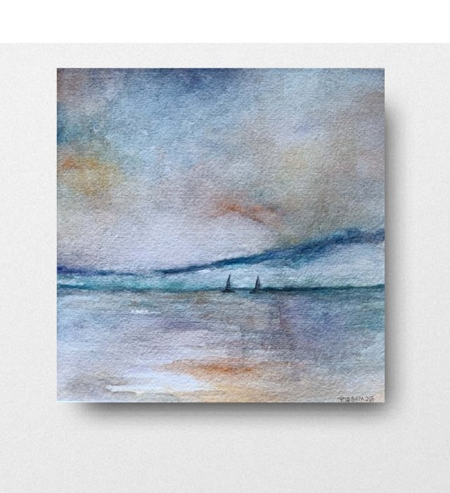 Morze - obraz  akwarela