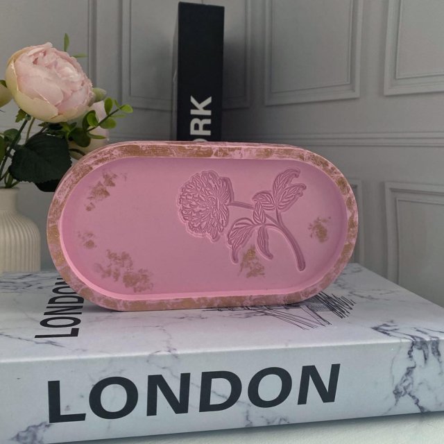 Taca dekorcyjna na biżuterię Pink & Gold