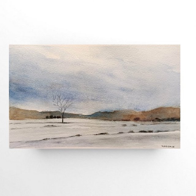 Pejzaż - obraz  akwarela