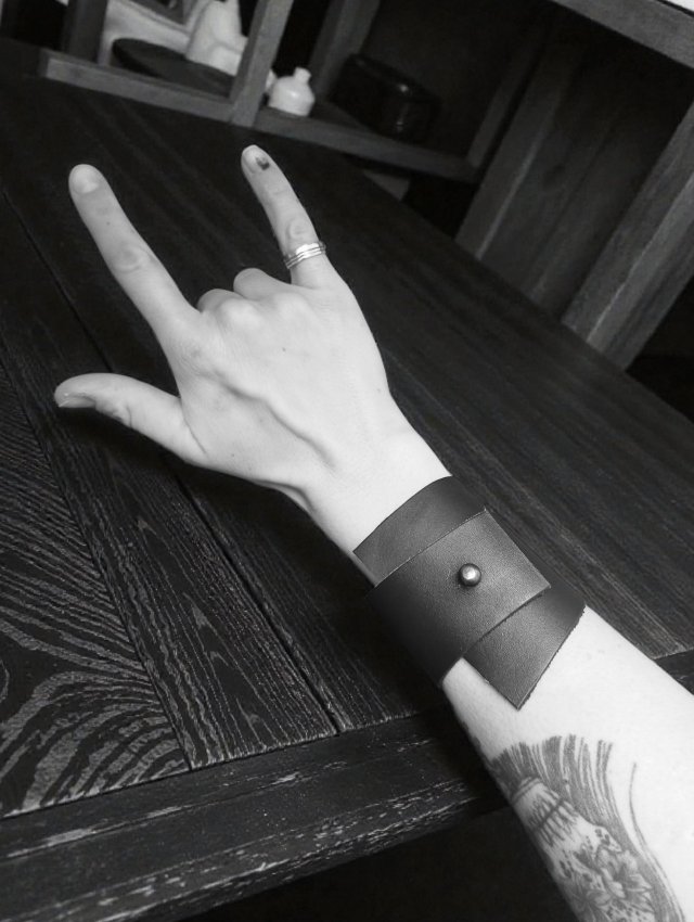 Skóra naturalna bransoleta mankiet