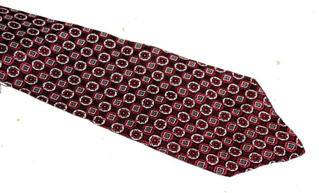 ACETAT TUREK oldschoolowy krawat burgund PRL