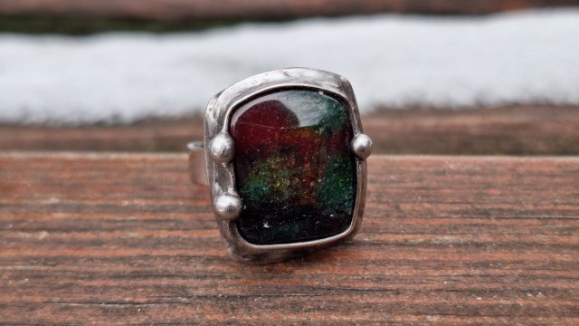 Jaspis - pierścionek regulowany