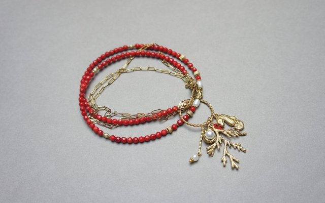 Sea collection - Koral red vol. 2 /choker/ 26.01.26