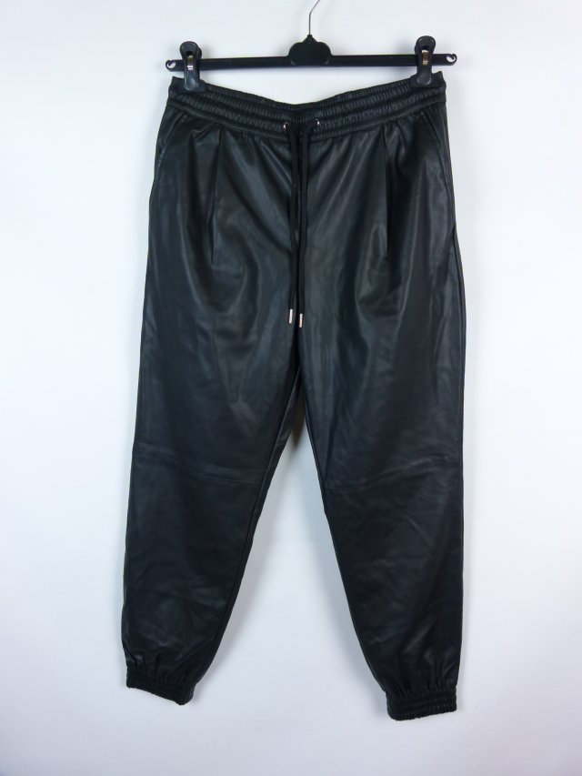 Zara jogger spodnie ekoskóra / M