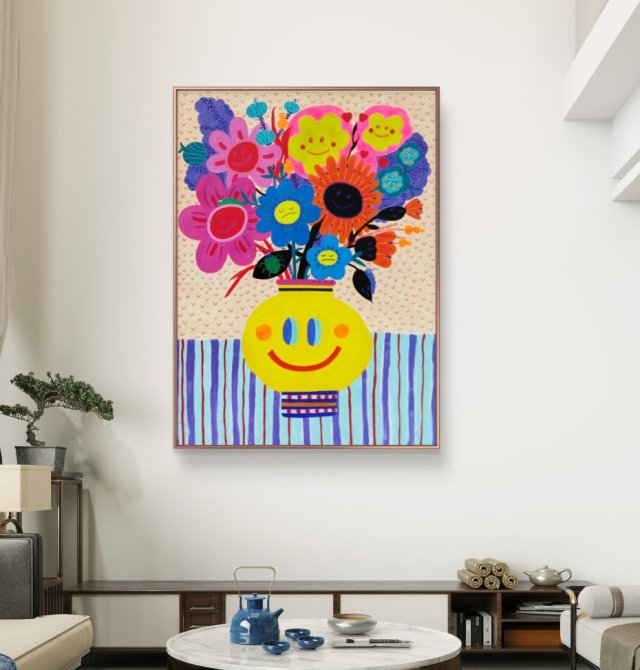 Obraz na płótnie pt."Kwiaty i owady"