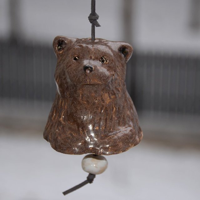 Miś. Dzwonek ceramiczny