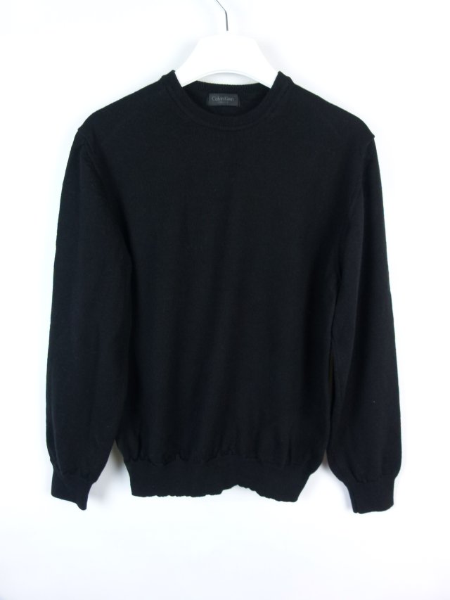Calvin Klein wełniany cienki sweter merino wool / L