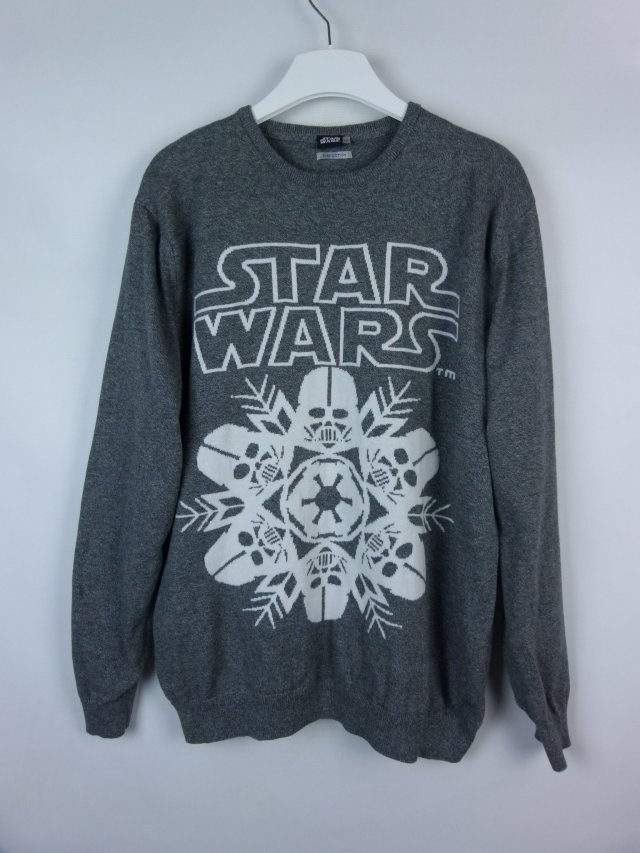 TU - Star Wars szary sweter bawełna / XXL