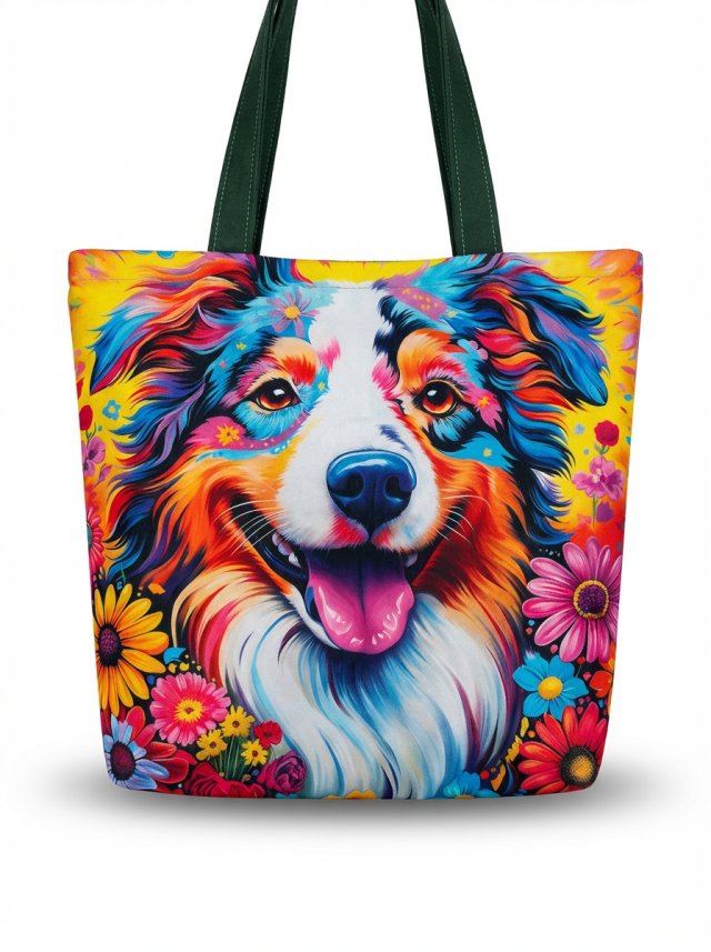 Shopperka handmade wodoodporna z motywem psa | Daj Pyska