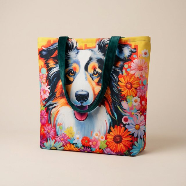 Shopperka handmade wodoodporna z motywem psa | Daj Pyska