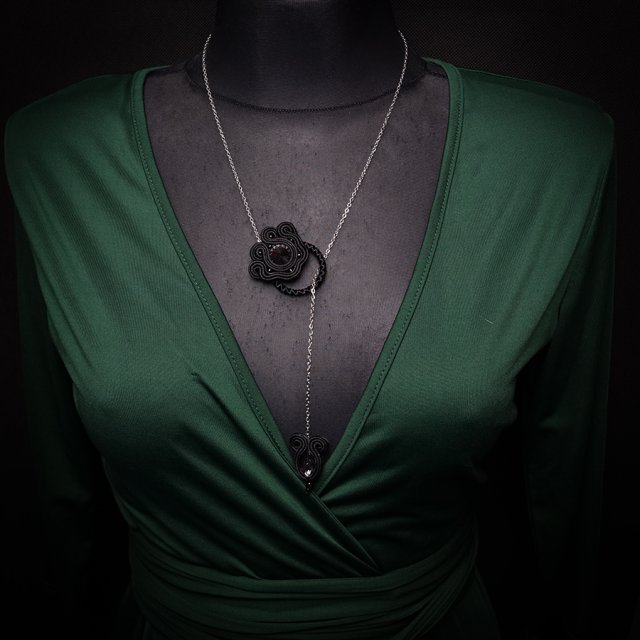 Sutaszowy minimal- naszyjnik