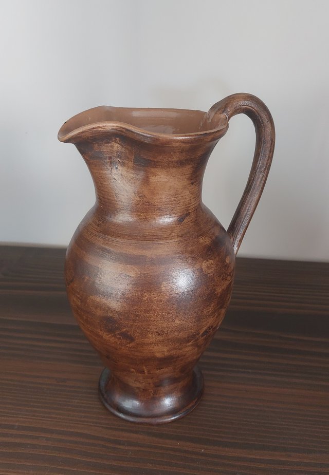 vintage J. Graf, Stoob Austria 50s/60s dzbanek ceramiczny wazon  handmade farmhouse wiejski dom