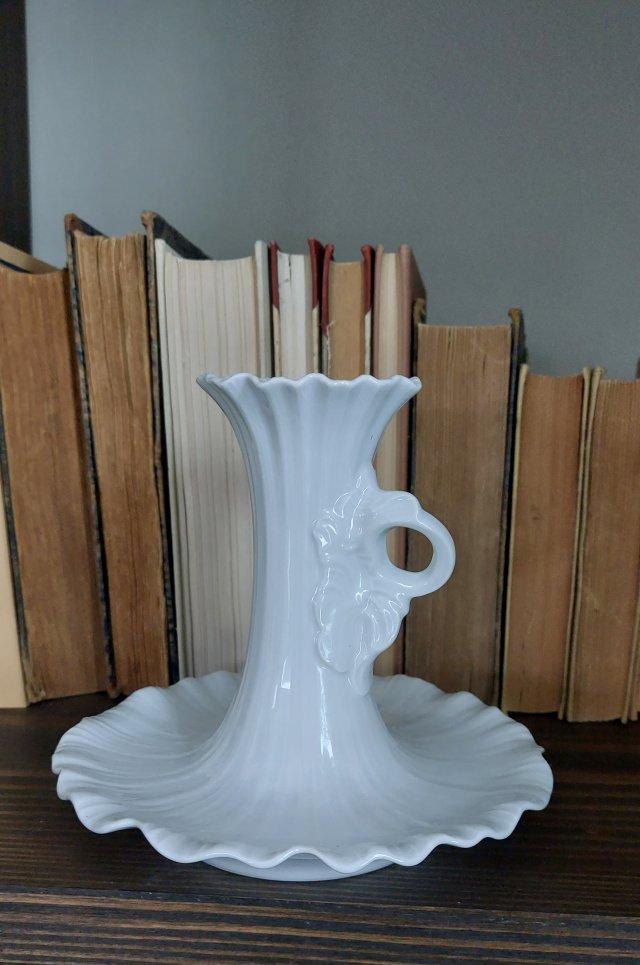 Royal Tettau porcelanowy świecznik  biały  vintage