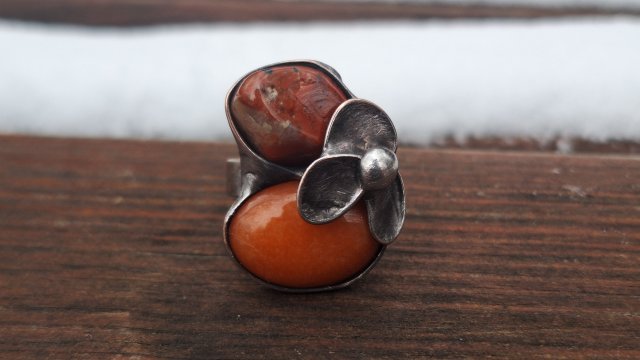 Pomarańcze - pierścionek regulowany