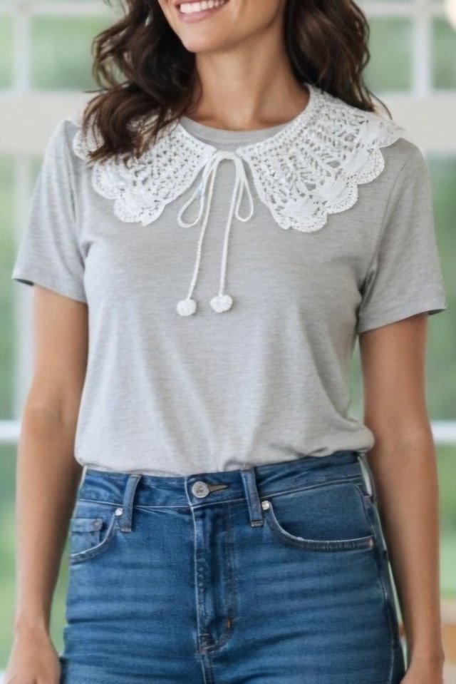 Bawełniany kołnierzyk retro