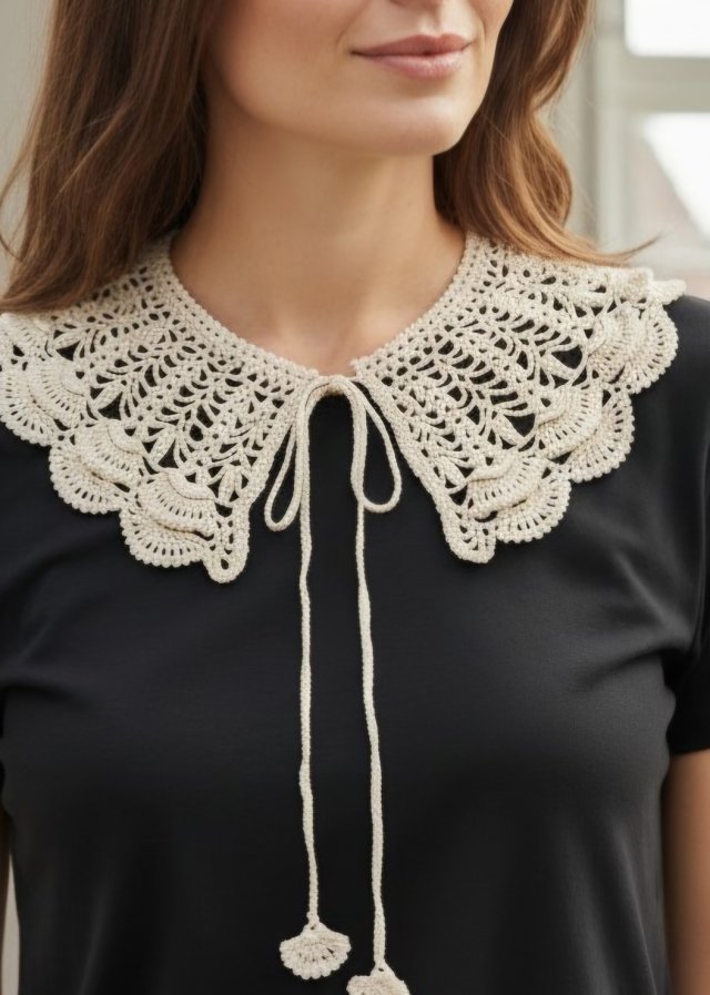 Bawełniany kołnierzyk retro