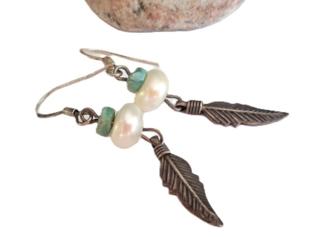 INDIAŃSKIE PIÓRKA - SREBRO, PERŁY I TURKUS