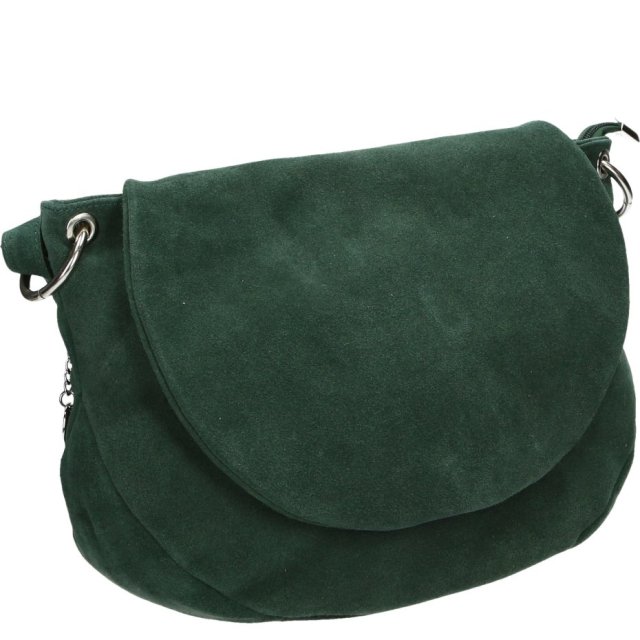 VENEZIA SKÓRZANA TOREBKA LINIA PREMIUM SZMARAGDOWA ZIELEŃ SKÓRA ZAMSZ