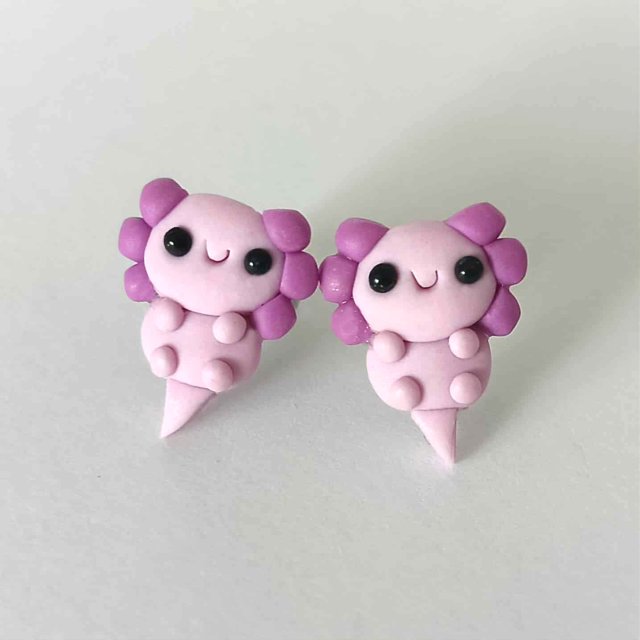 Niebieskie Kolczyki Aksolotl