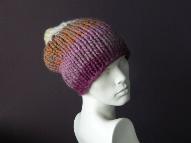 GRUBAS * 100% WOOL * ZIMOWA CZAPA *