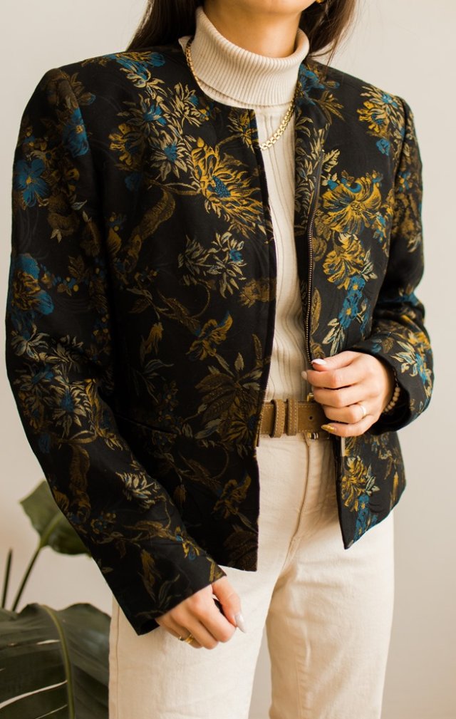 żakiet w kwiaty S/M