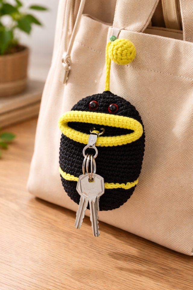 Ręcznie robiony breloczek – schowek na klucze