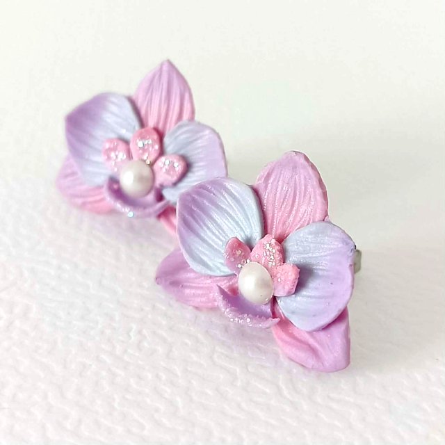 Pastelowe Kolczyki Orchidea